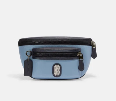 Bolso Cinturón Coach Hombre Negro Antiguo Níquel/Medianoche Westway Retro Cuero (CE495) Foto 1 de 4