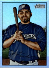 2007 Bowman Heritage Baseball Rainbow Foil #142 Johnny Estrada Milwaukee Brewers