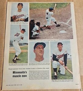 Vintage Twins Vs. Yankees Print Article "Minnesotas Muscle Men" May 17th 1964 - Picture 1 of 1