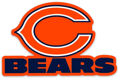 Chicago Bears Logo Type NFL Football Die-Cut MAGNET Cover