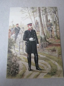 Postal de uniforme alemán 2 jefes de Estado Mayor en uniforme de campo - Imagen 1 de 1