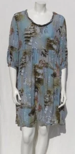 147 $ Tianello USA grau Geisha Print Cupro Viskose Tunika SHELBY Kleid Größe S M neuwertig - Bild 1 von 5