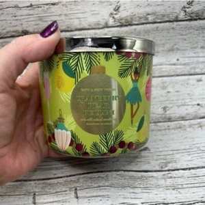 NEW Bath & Body Works ~ Three Wick Candle “Cranberry Pear Bellini” * - Picture 1 of 5