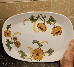 Noritake Progression Aloha Platter 14" x 10" Retro Heavy! Luau Hawaii - Picture 1 of 6