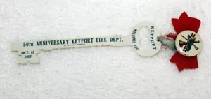 Vintage Keyport NJ Fire Dept. 50th Anniversary Key Give Away Oct. 12 1927 - Picture 1 of 6