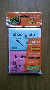 Post-It Flash Sticks - Beginner Level Spanish - Picture 1 of 1
