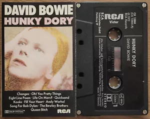 DAVID BOWIE - HUNKY DORY (RCA CK13844) RARE GERMANY CASSETTE TAPE PAPER LABELS - Picture 1 of 5