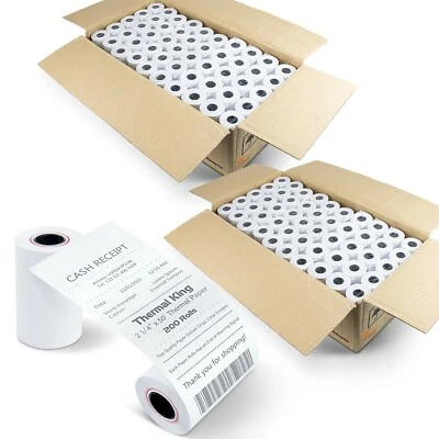 INGENICO TK Thermal King 2 1/4"x50' Thermal Paper Receipt Paper, 200 Rolls