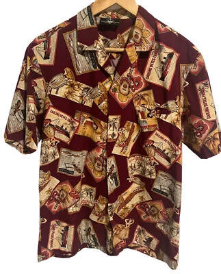 Royal Creation Men’s Resort Wear Hawaiian Shirt Short Sleeve Button Size Medium — 第 1/4 张图片