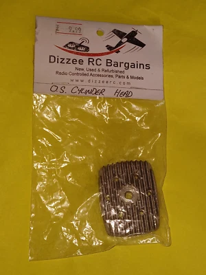 O.S. Cylinder Head for 2 Stroke Glow Engines for RC Model Aircraft Helicopters - Image 1 of 2