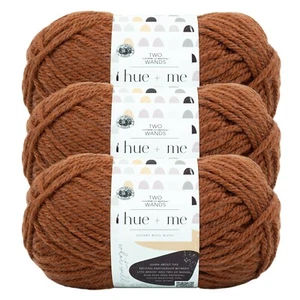 (3 Pack) Lion Brand Yarn 617-133N Two of Wands: Hue + Me Bulky Yarn, Saffron - Picture 1 of 7