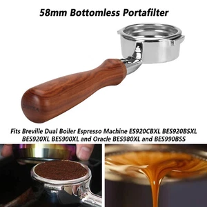 58mm Siebträger Bodenloser Für Breville Dual Boiler Espresso Machine w/Basket - Bild 1 von 22