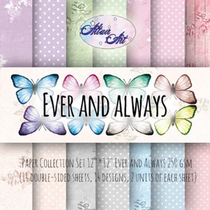 Scrapbooking Papierset Ever and Always 14xdoppelt, Karten Punkte Romantisch - Bild 1 von 1