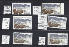 anada SELECTION OF $1 LANDSCAPE STAMPS SCOTT 599/600ii VF MINT NH (BS16748)