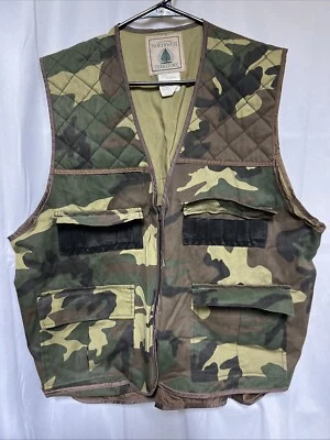 Northwest Territory Hunting Vest Game Bag Camouflage Woodland Green Mens L - Image 1 of 4