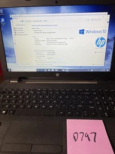 HP 15-15.6" Laptop AMD E2-7110 Quad Core CPU 4GB RAM 500GB HD Windows 10 No Batt - Picture 1 of 5