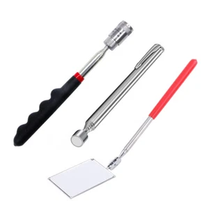 New LED Telescoping Magnetic Pick Up Tool Kit Inspection Mirror Lamp - Picture 1 of 26