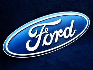 FORD 20" Oval - *US MADE* Die-Cut Embossed Metal Sign Man Cave Garage Bar Décor - Picture 1 of 10