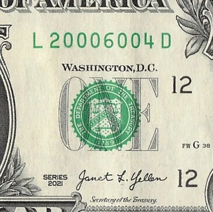 June 04 2000 Birthday Fancy Serial Number Date Note One Dollar Bill 06 04 2000 - Picture 1 of 11