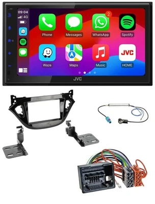 JVC Bluetooth USB MP3 2DIN DAB Autoradio für Opel Adam Corsa E 2017-2019 - Bild 1 von 4