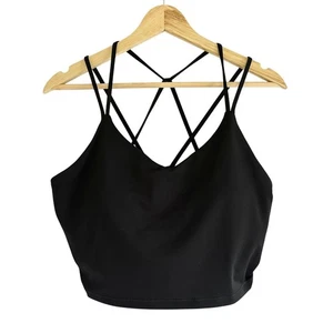 Old Navy Active PowerPress negro cami soporte ligero transpirable entrenamiento - Imagen 1 de 5