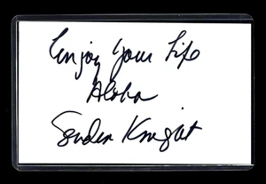 SANDRA KNIGHT 1960s Actress ex - Mrs Jack Nicholson SIGNED / AUTO 3x5 Index Card - Picture 1 of 1