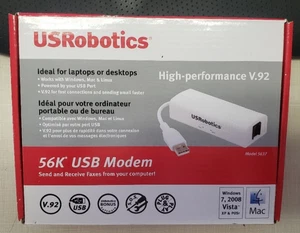 US Robotics 56K USB Model 5637 USR5637 V.92 W PUDEŁKU. Mac,Windows - Zdjęcie 1 z 3