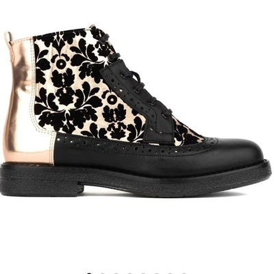 Embassy London Hatter - Black & Rose Gold - Womens Ankle Boots size 40 - Image 1 of 4