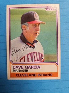 Tarjeta autografiada firmada por Topps 1983 Dave Garcia #546 Indians - Imagen 1 de 2