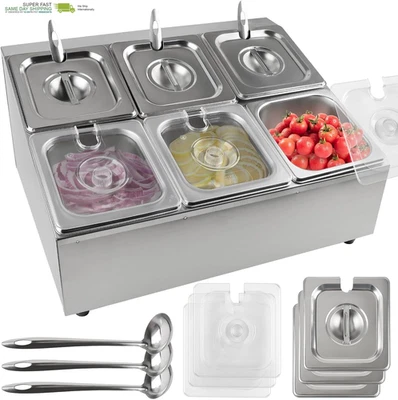 6 Sartenes Estante para Especias 2 Filas Acero Inoxidable Organizador de Especias Soporte con Tapas Sp Foto 1 de 4