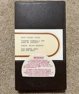JOHNNY TREMAIN - 1957 - Walt Disney Video VHS - Rental RARE Hal Stalmaster * EX - Picture 1 of 3