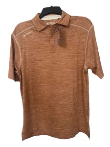 Camisa polo Columbia para hombre talla mediana nueva con etiquetas - color jaspeado naranja - Imagen 1 de 5