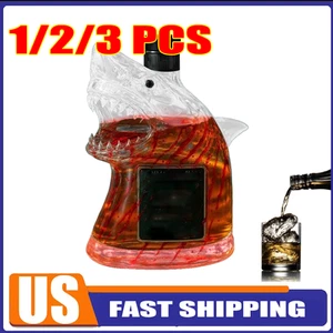 Anniversary Whiskey Bottle Unique Transparent Limited Edition Great White Shark - Picture 1 of 6