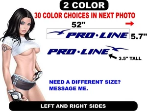 PROLINE PRO LINE BOAT DECALS Marine Hull Replacement Side 30 color choices - Picture 1 of 3