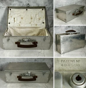 Ejército Militar Médico Cirujano Herramienta Aluminio Equipo de Campo Estuche de Vuelo Bolso Médico Segunda Guerra Mundial - Imagen 1 de 14