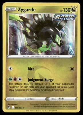 SWSH07: Evolving Skies #118/203 Zygarde - Image 1 of 2