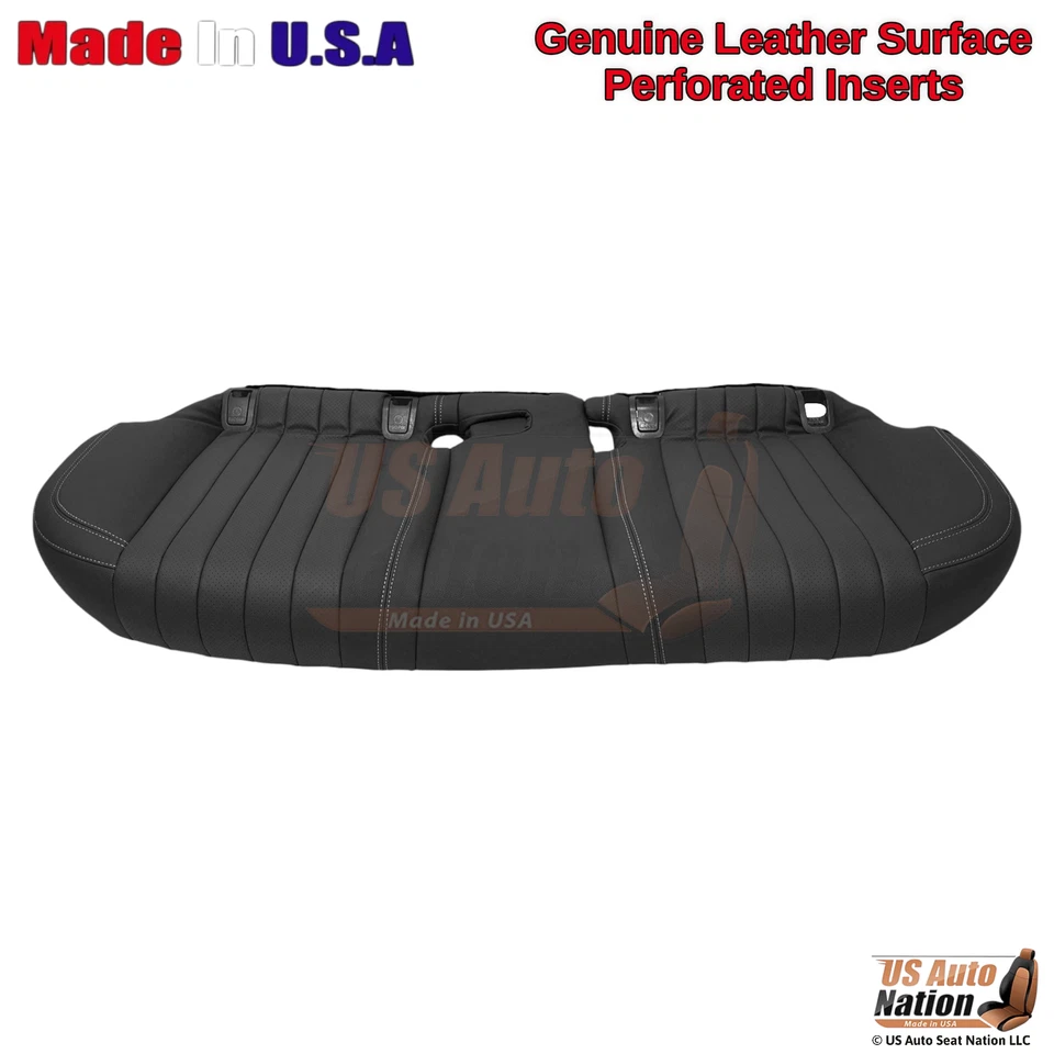 2017-23 Fits Mercedes Benz E-Class Genuine Leather Rear Bench Bottom Cover Black - Image 1 of 4