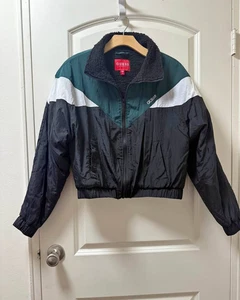 Women retro Guess jacket tennis windbreaker Size Large - Picture 1 of 2