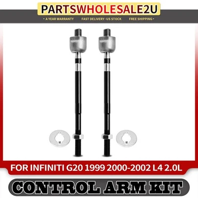 Extremo de varilla de amarre interior 2 piezas para Infiniti G20 1999 2000 2001-2002 L4 2,0 L 485217J100 Foto 1 de 4