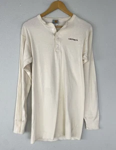 Vintage Carhartt Henley Long Sleeve Layering Base Layer Shirt Men’s Size Large - Bild 1 von 7