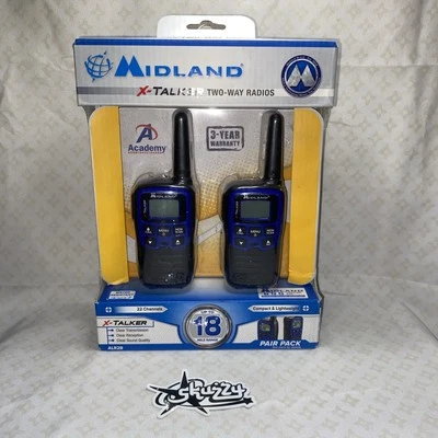Midland - X-TALKER 18-Mile, 22-Channel 2-Way Radios (Pair) - Blue - Image 1 of 2