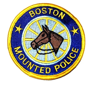 BOSTON - POLIZIA MONTATA - MASSACHUSETTS MA Police Patch BRIGLIA CAVALLO 3,25” 4N - Foto 1 di 1