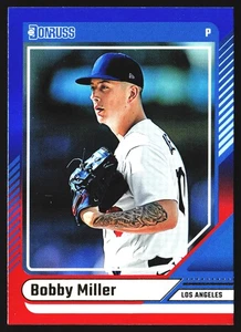 Bobby Miller 2024 Donruss Rojo Azul Holo Lámina Los Angeles Dodgers #69 - Imagen 1 de 2
