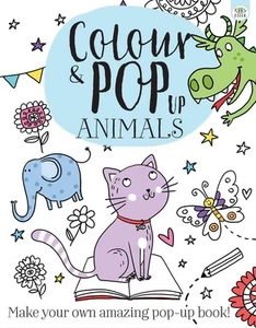 Colour & Pop Up Animals by Elizabeth Golding Paperback Book - Picture 1 of 1
