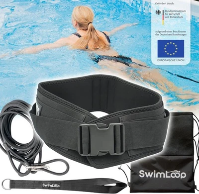 Swimloop Schwimmtrainer Gürtel: 2x2m Gummibänder, Pool, Gegenstromanlage - Bild 1 von 4