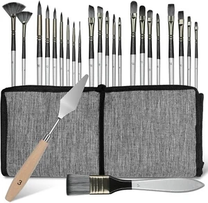 Juego de 24 pinceles de pintura en miniatura pinceles en seco - pincel de pintura de detalles finos Reino Unido - Imagen 1 de 8