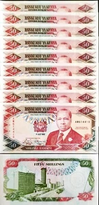 Kenya, 50 Shillings, 1992, P-26b, UNC, Consecutive 10 Pcs - Picture 1 of 2