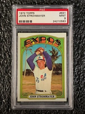 1972 Topps Baseball #631 John Strohmayer PSA 9 - Image 1 of 2