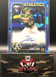 2024 Topps Cromo Zafiro Zack Gelof Azul Zafiro Refractor Automático/199 - Imagen 1 de 3