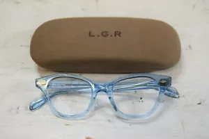 Vintage Selecta Clear Blue Eyeglass Frames France with Hard Case - Picture 1 of 4